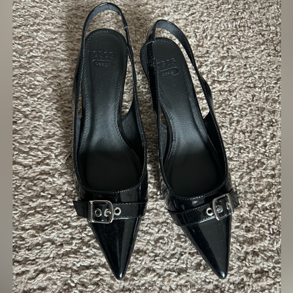 ASOS Design Patent Slingback Heel